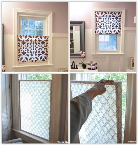 How To Make Moveable Privacy Window Screens ... the idea of a window privacy screen that can easily be removed or moved up & down ................... #DIY #window #curtain #privacyscreen #moveable #fabric #glue #wood #privacy #decor #crafts Window Privacy Screen, Bathroom Window Privacy, Bathroom Window Treatments, Diy Window Treatments, Dekor Diy, Kitchen Window Treatments, Window Privacy, Design Room, Bathroom Windows