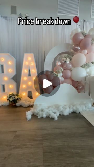 Chelsea S.   Balloon Stylist on Instagram: "Here’s a break down of what this would cost…

This client did supply the florals but if she didn’t I added in a rough estimate of price on them! 

Thankful for all the clients who trust me to execute their visions! 

Loved this theme so much! 

#support #small #inspo #reels #balloonart #decor #decoration #cloud9 #babygirl #babyshower #pricebreakdown" Cloud Theme, Balloon Art, Cloud 9, Event Planner, Trust Me, Chelsea, Balloons, Baby Shower, Shower