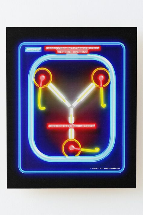 Back To The Future Officially Licensed Neon Flux Capacitor. Flux Capacitor, Back To The Future, To The Future, Wood Print, The Future, Neon, For Sale, Quick Saves