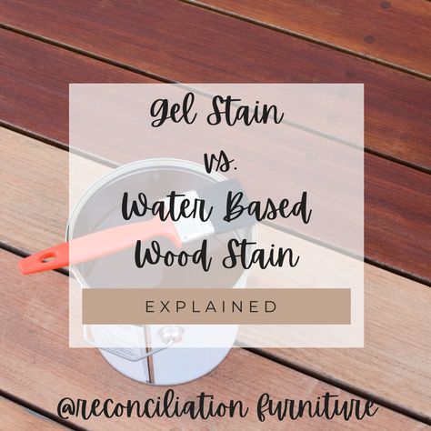 Gel Stain vs. Water Based Wood Stains- What’s the difference anyway? Java Gel Stains, Water Based Wood Stain, Furniture Painting Tips, Furniture Flipping, Wood Stains, Wood Stain Colors, Blue Gel, Water Based Stain, Mineral Spirits