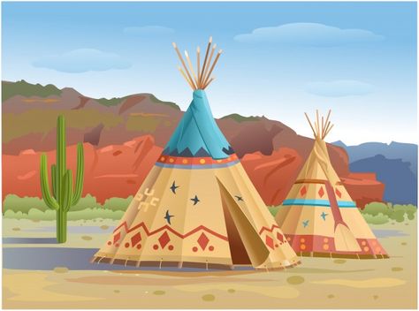 Tipi Painting, Teepee Pattern, Children's Book Layout, Native American Teepee, Earth Bag Homes, Mexican Colors, Native American Men, Boho Styl, Traditional Toys