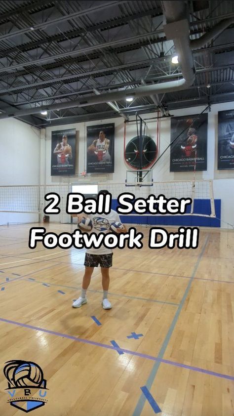 Footwork is the most underrated and likely the most important skill in order to become a good setter. Use this drill to work on your footwork as a setter. All you need is a high ceiling and 2 volleyballs Recommended Sets/Reps: - give yourself 5 attempts at this drill and count to see how many sets you can get to before messing up. Hope this helps! . . . #volleyballislife #volleyball #voleibol #biomechanics #mechanics #muscle #coach #coaching #transform #transformation #volleyballparents Volleyball Setter, Haikyuu Hinata, Volleyball Training, Mess Up, High Ceiling, All You Need Is, Work On Yourself, Volleyball, How Many