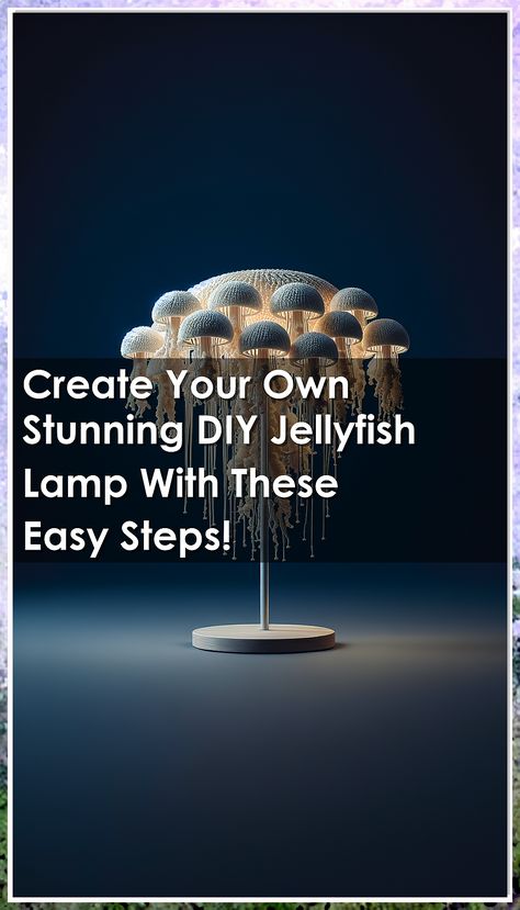 Looking to add a touch of whimsy to your home decor? Learn how to make your own mesmerizing DIY jellyfish lamp with these simple steps! Illuminate your space with this stunning and unique piece that will surely impress your guests. Try this fun and creative project today! Jellyfish Lantern, Diy Jellyfish, Mason Jar Design, Jellyfish Lamp, Hanging Ceiling Lamps, Underwater Creatures, Lantern Lamp, Ocean Decor, Ceiling Hanging