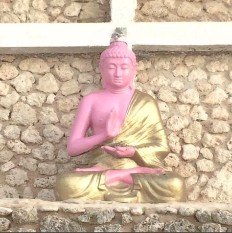 Buddha Aesthetic, Serenity Room, Pink Buddha, Buddha Shrine, Room Ornaments, Altar Ideas, Buddhist Altar, Living Room Ornaments, Dream Apartment