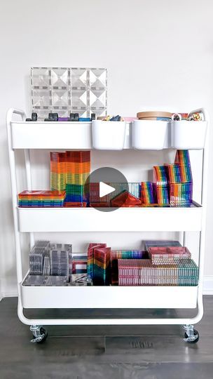 295K views · 4.5K reactions | It’s time to get organize in the new year!  We got a lot more magnetic tiles for Christmas, so we had to reorganize how we store them using our 3-tier rolling cart.   Comment “ORGANIZE” to get product links sent straight to your inbox. 📥   #magneticplay #connetix_tiles #connetixtiles #connetixcreatives #storagesolutions #toystorage #homeorganization #magnetictilestorage #kidsorganization #organization #toyorganization #magnetictiles #connetix_play #asmr #openendedtoys | Alice | Open-ended Play | Magnetic Tiles | Dalkom Sounds · Jazz Rabbit Connetix Tiles Storage, Magnetic Tile Storage, Connetix Storage, Magnetic Tile Storage Ideas, Magnatiles Storage Ideas, Magnatile Storage, Magnatile Builds, Connetix Ideas, Connetix Tiles