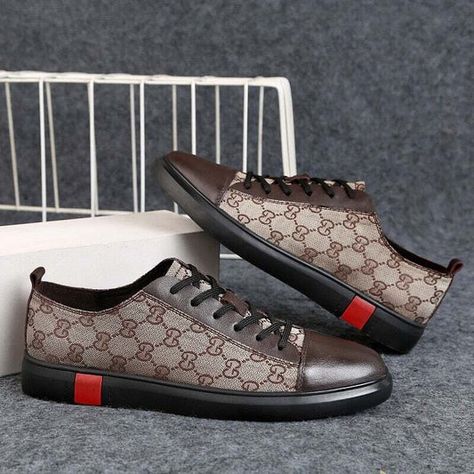 Gucci Men Shoes Sneakers, Men Shoes Sneakers, Shoes Skate, Skate Sneakers, Kicks Shoes, Casual Leather Shoes, Gucci Men Shoes, Sneakers Men Fashion, Trendy Shoes