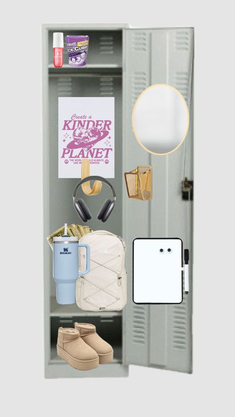 Locker 🎀 Locker Ideas, Locker Organization, School Lockers, School Essentials, Middle School, Decoration Ideas, Lockers, Quick Saves