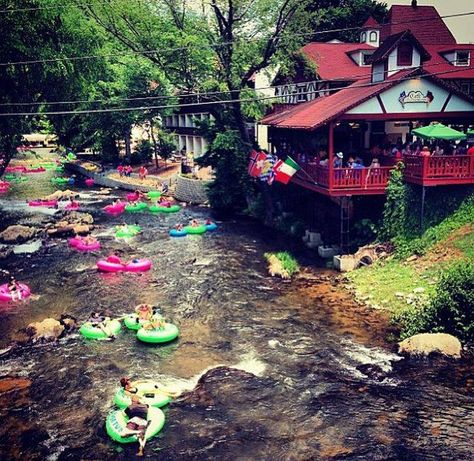 August 31st: Floating River Parade in Helen, #Georgia Tubing In Georgia, Helen Georgia, Georgia Vacation, North Georgia Mountains, Georgia Travel, Georgia Mountains, Down The River, On The Road Again, Vacation Places