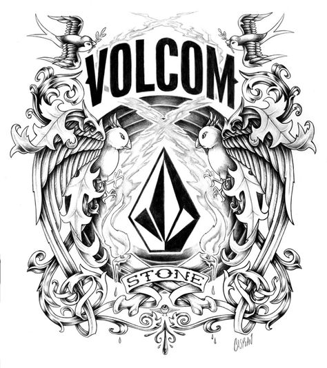 volcom graphic with logo pencil pen sketch Black Skulls Wallpaper, Volcom Logo, Surf Logo, Neck Tattoo For Guys, Wall Logo, Skate Art, Logo Art, Art Graphic Design, Best Background Images