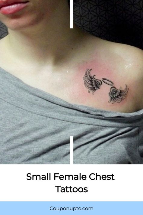 Small Female Chest Tattoos Cute Chest Tattoos, Tattoos With Roses, Best Chest Tattoos, Tattoos For Females, Geometric Chest, Full Chest Tattoos, Personal Beliefs, Small Chest Tattoos, Bone Tattoos