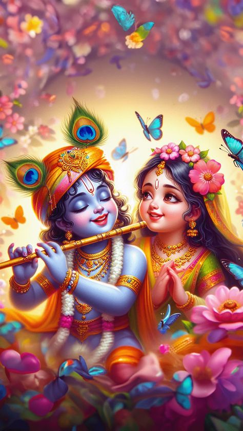 Radha Krishna Art Beautiful, Unique Radha Krishna Images, Photos Of Lord Krishna, Radhe Krishna Wallpapers, Love Is Cartoon, Photography Graphic Design, Photoshop Artwork, Photo To Art, Little Krishna