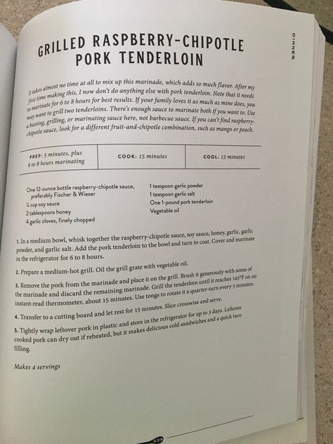 Grilled raspberry chipotle pork tenderloin Raspberry Chipotle Pork Tenderloin, Chipotle Pork Tenderloin, Chipotle Pork, Magnolia Table Recipes, Joanna Gaines Recipes, Cooking Pork Tenderloin, Pork Entrees, Pork Ham, Magnolia Table