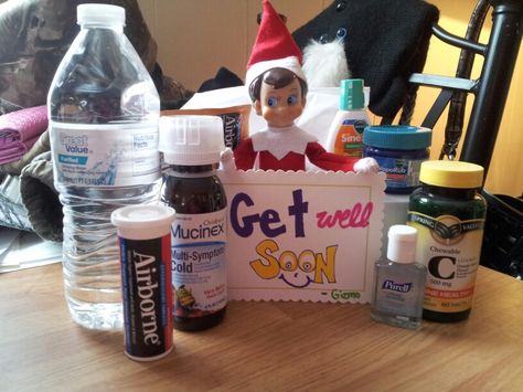 Elf on a Shelf - Get well soon Elf On The Shelf Hope You Feel Better, Elf On The Shelf Get Well Soon, River Crafts, Elf On A Shelf, Get Well Soon, A Shelf, On The Shelf, Christmas Elf, Get Well