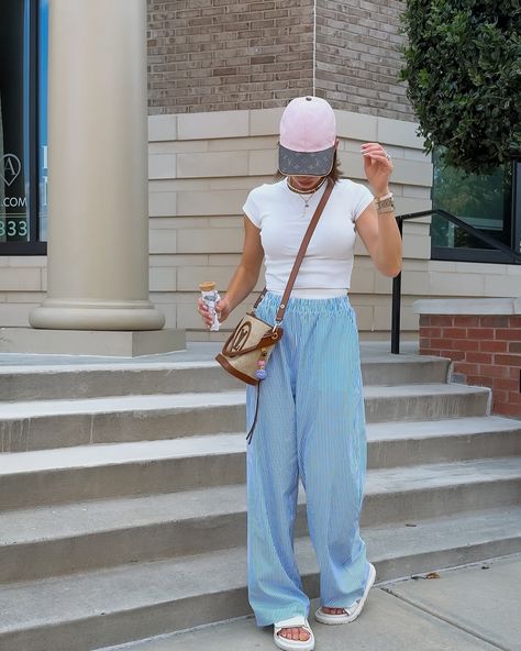 I swear there was ice cream 🍦🫠 Summer casual @commense stripped pants and basic white tee @Reformation AD @commense.official Commense Official, Basic White Tee, White Tee, Summer Casual, Ice Cream, Cream, Pants, Quick Saves, White