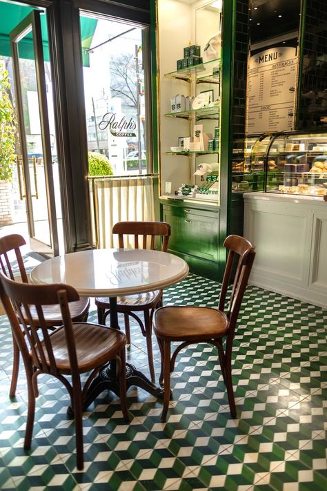 Ralph's Café by Ralph Lauren in Tokyo, Japan | Annie Fairfax Casual Cafe Interior, Ralph’s Cafe, Italian Coffee Shop Aesthetic, Ralph Lauren Coffee Shop, European Cafe Interior, Ralphs Cafe, Ralphs Coffee Nyc, Ralph Lauren Cafe, Ralph Lauren Restaurant