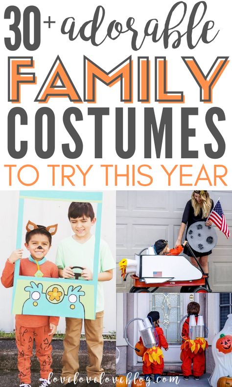 These DIY family Halloween costumes are super creative and original! Whether you're looking for family Halloween costumes with baby, with kids, with a toddler, for 3, for 4, or for 5, this post has tons of easy, funny, and unique ideas! #halloween #costumes #family #holiday #halloween2018 #halloweencostumes #diycostumes #creativecostumes #easycostumes Diy Family Costumes, Diy Family Halloween Costumes, Halloween Costumes Family, Family Costumes For 3, Creative Costume Ideas, Inspired Costumes, Meme Costume, Diy Haunted House Props, Creative Costume