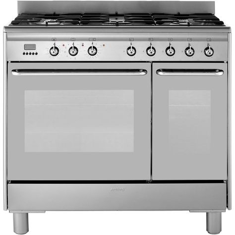 Smeg CG920PC9 90cm Pyrolytic Dual Fuel Range Cooker – STAINLESS STEEL Oven In Kitchen, Smeg Range, Dual Fuel Range Cookers, Broiler Pan, Cooking Pumpkin, Stainless Steel Oven, Gas Cooker, Gas Hob, Conventional Oven