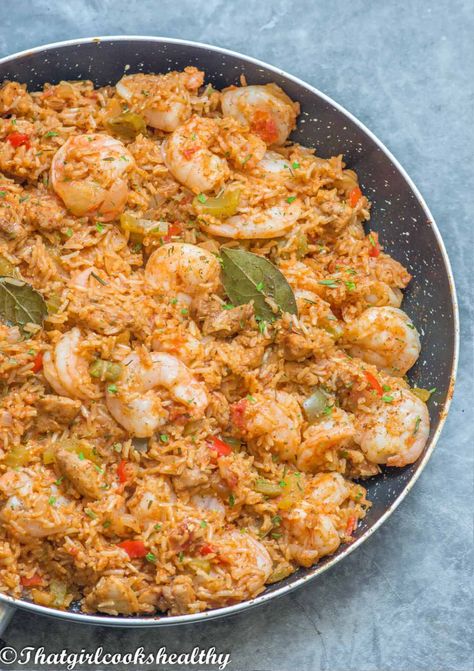 Brown Rice Jambalaya Brown Rice Jambalaya, Shrimp Jambalaya Recipe, Best Brown Rice, Creole Jambalaya, Shrimp And Chicken, Shrimp Jambalaya, Cajun Jambalaya, Chicken And Sausage Jambalaya, Homemade Vegetable Broth