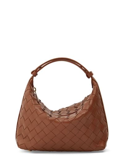 Brown Leather Top, Bottega Veneta Bags, Brown Shoulder Bag, Strap Top, Strap Tops, Handle Bag, Leather Top, Bottega Veneta, Top Handle