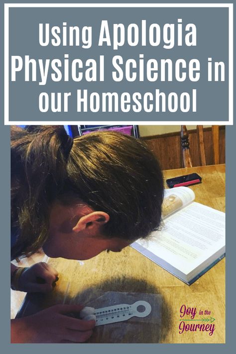 As my daughter has entered into high school level homeschool courses, we wondered how to approach Physical Science. She isn't exactly science-minded. Insert Apologia Physical Science! A great course for homeschool families. #homeschoolcurriculum #Apologia #science #PhysicalScience Apologia Physical Science, Science Kindergarten, Homeschooling Elementary, Physical Science Lessons, Homeschool Science Curriculum, Homeschool Lesson Plans, Joy In The Journey, Science Notebooks, Interactive Science Notebook