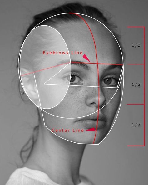 125186064638263952-IdeaPin-page-1-image Woman's face with facial proportions grid for art or makeup tutorial. | Sky Rye Design Face References Art, How To Draw The Head, Face Structure Reference, Head Study Drawing, How To Draw A Head, Drawings To Copy, Head Reference Drawing, Sketching Process, Portrait Drawing Tips