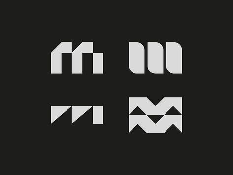 Letter M by Nick Budrewicz on Dribbble M Letter Design, Lettermark Logos, Letter M Logo, M Monogram, Monogram Logo Design, Letter W, Letter Logo Design, Letter M, Logo Design Creative