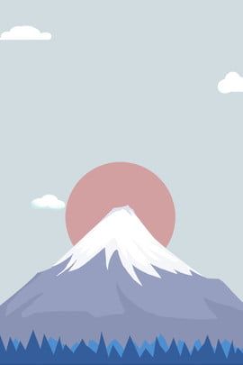 Fuji Mountain Illustration, Tokyo Mountain, Mount Fuji Illustration, Japanese Mountain Art, Japan Background, Poster Texture, Gunung Fuji, Gray Poster, Grey Poster