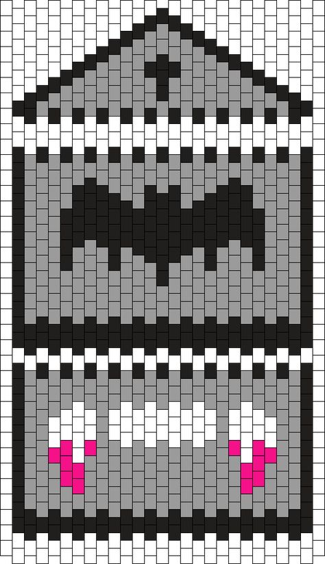 X Base Cuff Kandi Tutorial, Vampire Crochet Pattern Free, Monster High Kandi Pattern, Kandi Patterns Easy, Domo Kandi Pattern, Red And Black Kandi, Spider Man Kandi, Kandi Bracelet Patterns Templates, Kandi Wallet Pattern