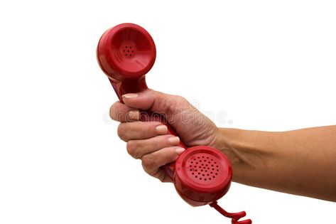 Answering the Telephone. A hand holding a red handset of a telephone, answering #Sponsored , #AD, #Sponsored, #Telephone, #holding, #telephone, #hand Holding Telephone Reference, Telephone Pose, Telephone Reference, Holding Telephone, Body Reference, Hand Holding, Pose Reference, Cool Drawings, Royalty Free Stock Photos