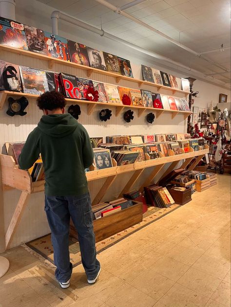 Man, aesthetic, record store, vintage, Thrifting, thrift, boyfriend Thrifting Aesthetic Men, Aesthetic Record Store, Record Store Aesthetic, Thrifting Aesthetic, Store Aesthetic, Man Aesthetic, Aesthetic Men, Couple Ideas, Dry Goods