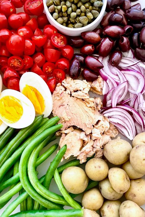 THE BEST Nicoise Salad | foodiecrush.com Weeknight Salad Dinner, French Nicoise Salad, Tuna Nicoise Salad Dressing, Easy Nicoise Salad Recipe, The Best Salads, Tuna Nicoise Salad Recipe, Salads Nicoise, Tuna Salad Nicoise, Sea Food Salad