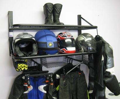 Dirt Bike Gear Storage, Snowmobile Helmet Storage, Motorcycle Gear Storage, Motor Bike Helmet, Bike Gear Storage, Helmet Storage, Dirt Bike Gear, Motorcycle Storage, Garage Storage Ideas