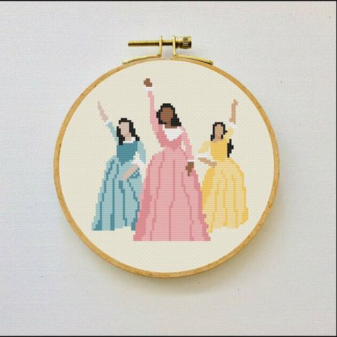 Schuyler Sisters 'work' Cross Stitch Pattern PDF Musical Theatre / Hamilton Cross Stitch Pattern - Etsy Hamilton Cross Stitch Patterns, Hamilton Cross Stitch, Cute Tiger Cubs, Schuyler Sisters, Dmc Embroidery, Dmc Embroidery Floss, Fabric Projects, Musical Theatre, Embroidery Floss