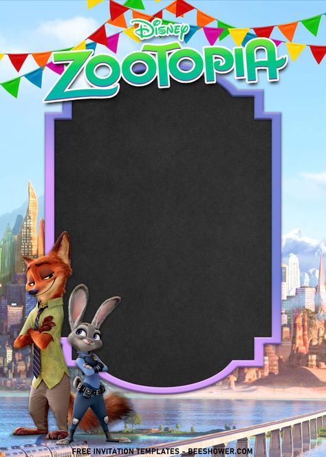 Get 9+ Cute Animal Themed Zootopia Birthday Invitation Templates Zootopia Invitations, Zootopia Birthday Party, Zootopia Birthday, Zootopia Party, Shark Birthday Invitations, 16th Birthday Invitations, Disney Zootopia, Pool Birthday, Avengers Birthday