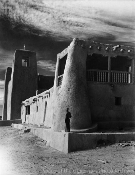 Mission church at Acoma Pueblo Silver City New Mexico, Old Town Albuquerque New Mexico, Albuquerque New Mexico Photography, Isleta Pueblo New Mexico, Acoma Pueblo, New Mexico Usa, American Architecture, Old Churches, Yesterday And Today