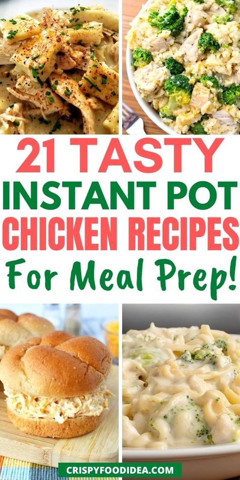 These tasty instant pot chicken recipes are best for meal prep and best for your whole family. Hot Pot Chicken Recipes, Instant Pot Chicken Recipes Meal Prep, Pressure Cooker Meal Prep, Instapot Meal Prep, Chicken Instant Pot Recipes Simple, Chicken Instant Pot Recipes Healthy, Install Recipes, Easy Instant Pot Chicken Recipes, Ideas For Meal Prep