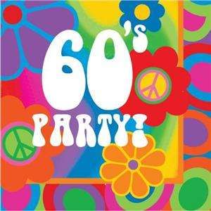 Groovy 60s Flower Power Theme Party Napkins x 16 Hippie Party Ideas, Flower Power Theme, 60s Party Themes, 60's Party, Flower Power Party, Hippie Birthday Party, 70s Party Theme, 60s Theme, 1960s Party