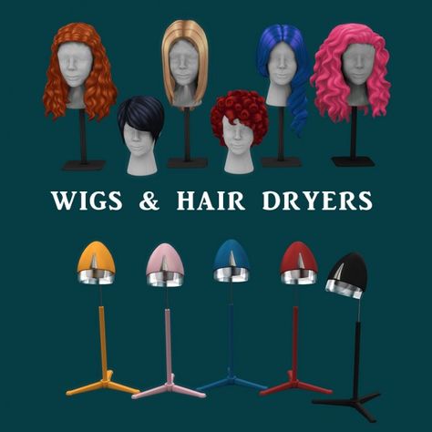 Leo 4 Sims: Wigs and Hair Dryers • Sims 4 Downloads Sims 4 Beauty Salon, Sims 4 Hair Salon, Female Sims, Cc Mods, Sims 4 Clutter, Sims Ideas, Play Sims, The Sims 4 Download, Computer Gaming