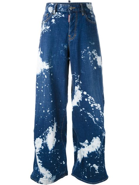 Diy Your Clothes, Diy Pants, Unique Jeans, Splash Effect, Mv Outfits, Bleached Jeans, Diy Clothes Design, Custom Jeans, Bleached Denim