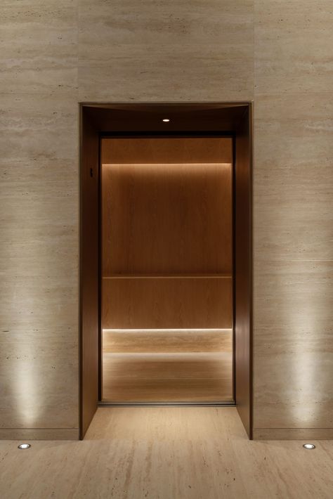 Hotel Corridor Design, Hotel Doors Design, The Edition Hotel, Lift Lobby Design, Elevator Lobby Design, Lobby Designs, Elevator Interior, Hotel Corridor, Edition Hotel