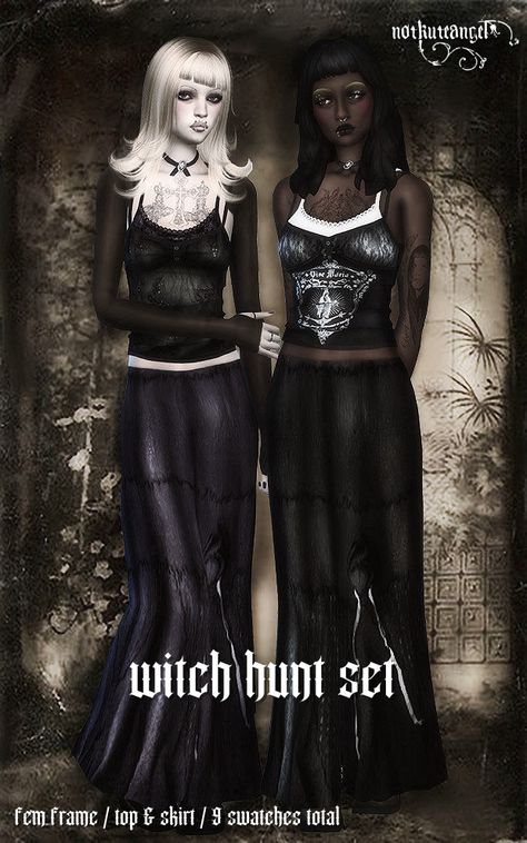 [notkuteangel] witch hunt set (top & skirt) | Patreon Sims 3 Witch Cc, Sims 4 Cc Goth Pack, Sims 4 Gothic Cc Clothes Patreon, Sims 4 Skirt Accessory, Skull Mask Sims 4 Cc, Sims 4 Matching Outfits, Sims 4 Cc Elena Gilbert Clothes, Sims 4 Belly Ring Cc, Sims 4 Cc Thrift Clothes