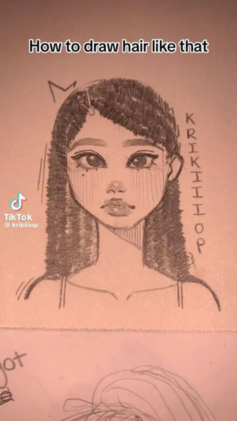 Hair tutorials ~ comply with my tiktok: krikiiiop 💕 Check more at https://howcandothis.com/hairstyleideas/hair-tutorials-comply-with-my-tiktok-krikiiiop-%f0%9f%92%95/ Drawing Tut Hair, Face Drawing Tutorial, Easy Hair Drawings, Hair Butterfly, Drawing Male Hair, Drawing Tut, Drawing Hair Tutorial, Butterfly Locs, Drawing Tutorial Face