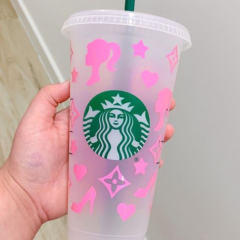 Ali Donato’s Instagram photo: “LV x Barbie inspired Starbucks tumbler #lv #barbie #lvtumbler #barbietumbler #starbuckstumbler” Barbie Inspired, Starbucks Tumbler, Fun Cup, Starbucks Hot, Starbucks Cups, Hot Coffee, Coffee Cups, Tumbler, Instagram Photo