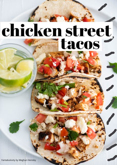 Black Stone Chicken Tacos, Chicken Street Tacos Marinade, Street Taco Toppings, Street Tacos Marinade, Easy Street Tacos Recipe, Street Taco Bar, Easy Chicken Street Tacos, Street Tacos Recipe Chicken, Chicken Street Tacos Recipe