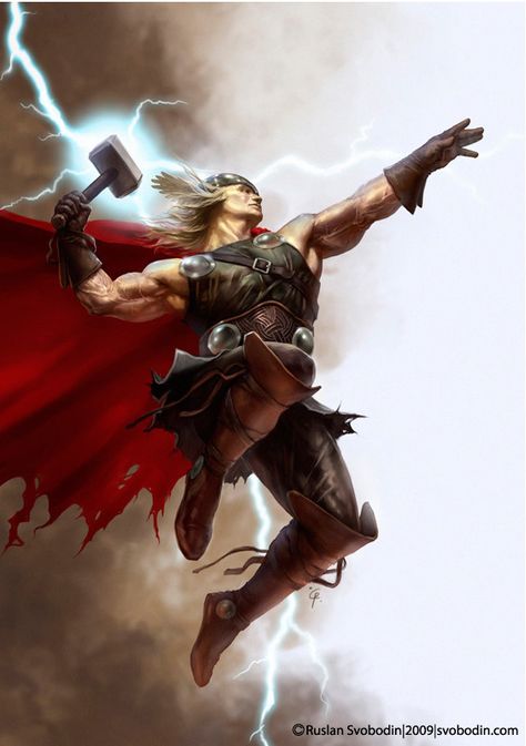 Thor Mythology, Thor Artwork, Modern Gods, Thor Comic Art, Thor Tattoo, Thor Wallpaper, Thor Art, Thor Comic, The Mighty Thor