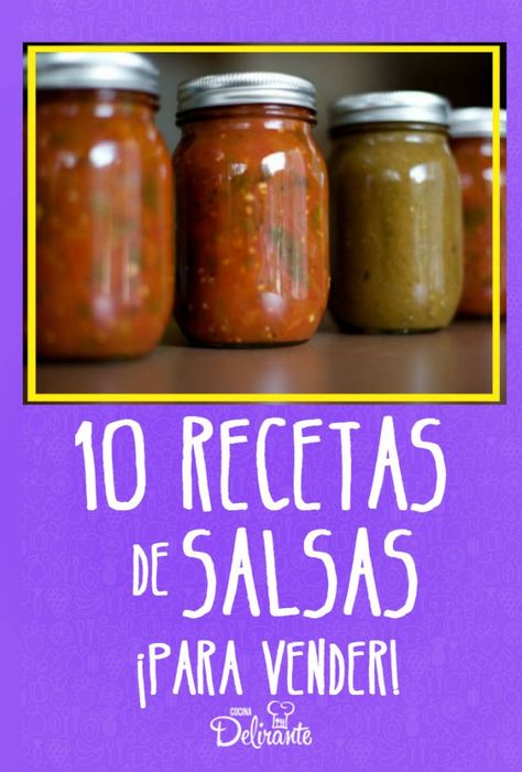 salsas para vender Comidas Mexicanas Ideas, Authentic Mexican Salsa, Mexican Salsa Recipes, Mexican Salsa, Salsa Recipe, Mexican Food Recipes Authentic, Salsa Verde, Kitchen Recipes, Relish