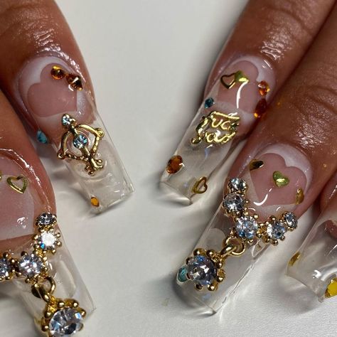 Dope Nail Designs, Glamorous Nails, Bling Acrylic Nails, Nail Jewelry, Nagel Inspo, Manicure Y Pedicure, Dream Nails, Fire Nails, Funky Nails