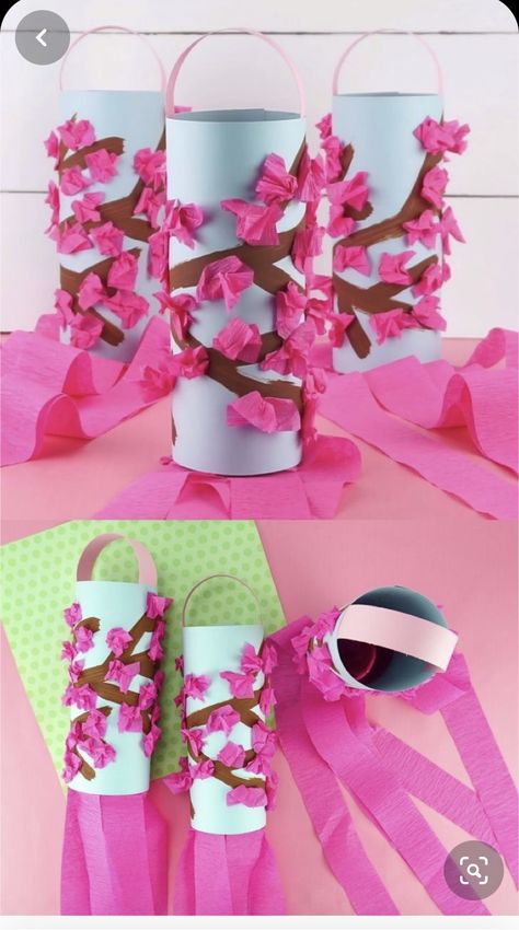 Cherry Craft, Blossom Craft, Dorms Decor, Spring Art Projects, Blossom Cherry, Chinese New Year Crafts, Spring Craft, Spring Crafts For Kids, New Year's Crafts