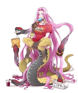 Gorgon Fate, Scathach Fate, Medusa Gorgon, Monster Girl Encyclopedia, Fate Stay Night Series, Anime Monsters, Fate Stay Night Anime, Fate Anime Series, Monster Girl