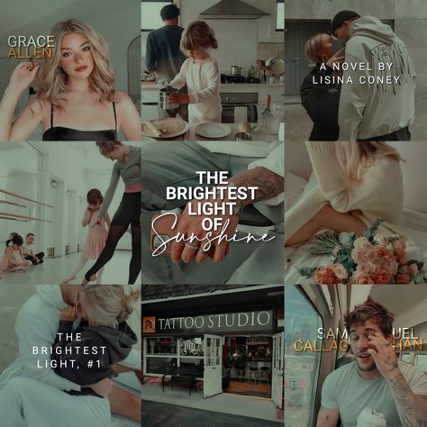 Grace and Cal The Brightest Light Of Sunshine Book, The Brightest Light Of Sunshine, Book Edits, Light Tattoo, Book Aesthetics, Book Stuff, Bright Lights, Tattoo Studio, Books To Read